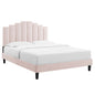 Elise Performance Velvet Full Platform Bed