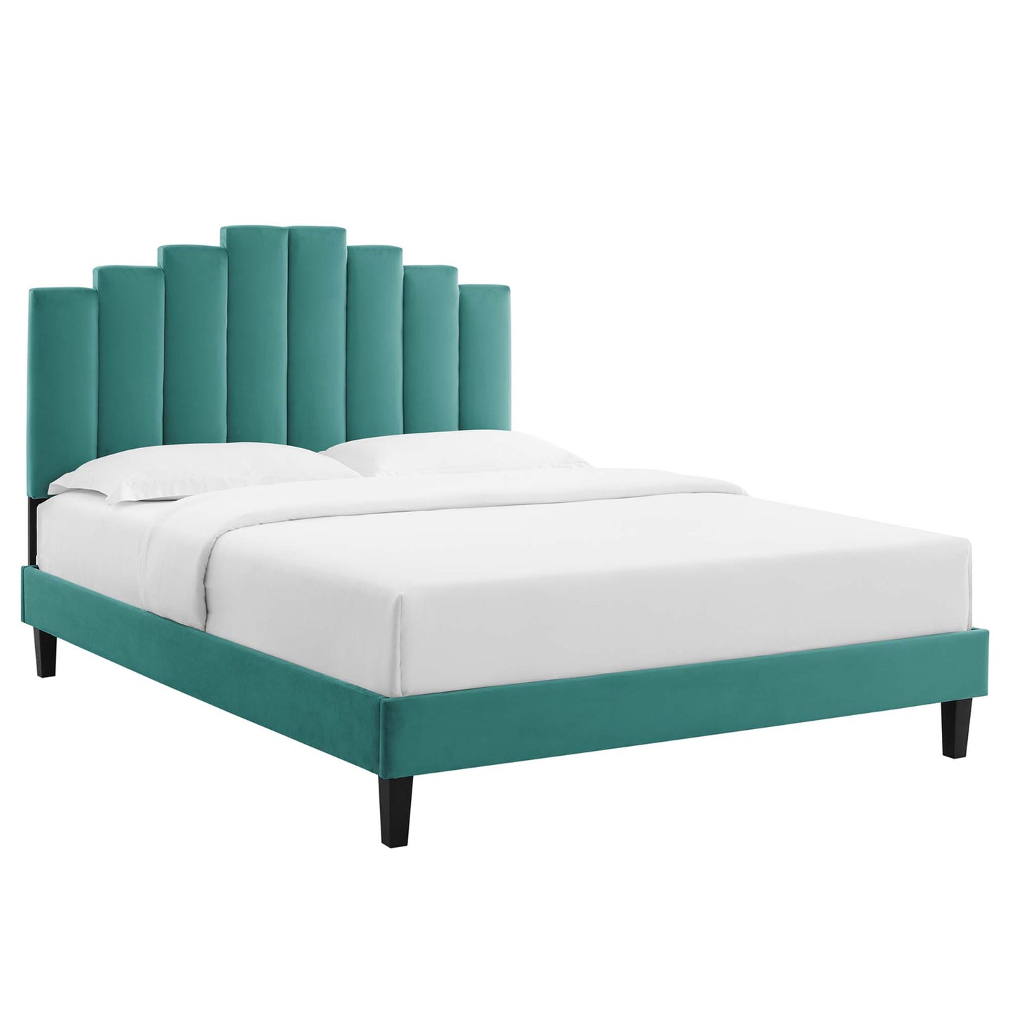 Elise Performance Velvet King Platform Bed