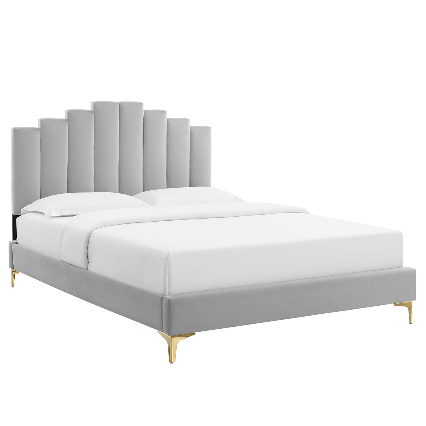 Elise Performance Velvet Twin Platform Bed