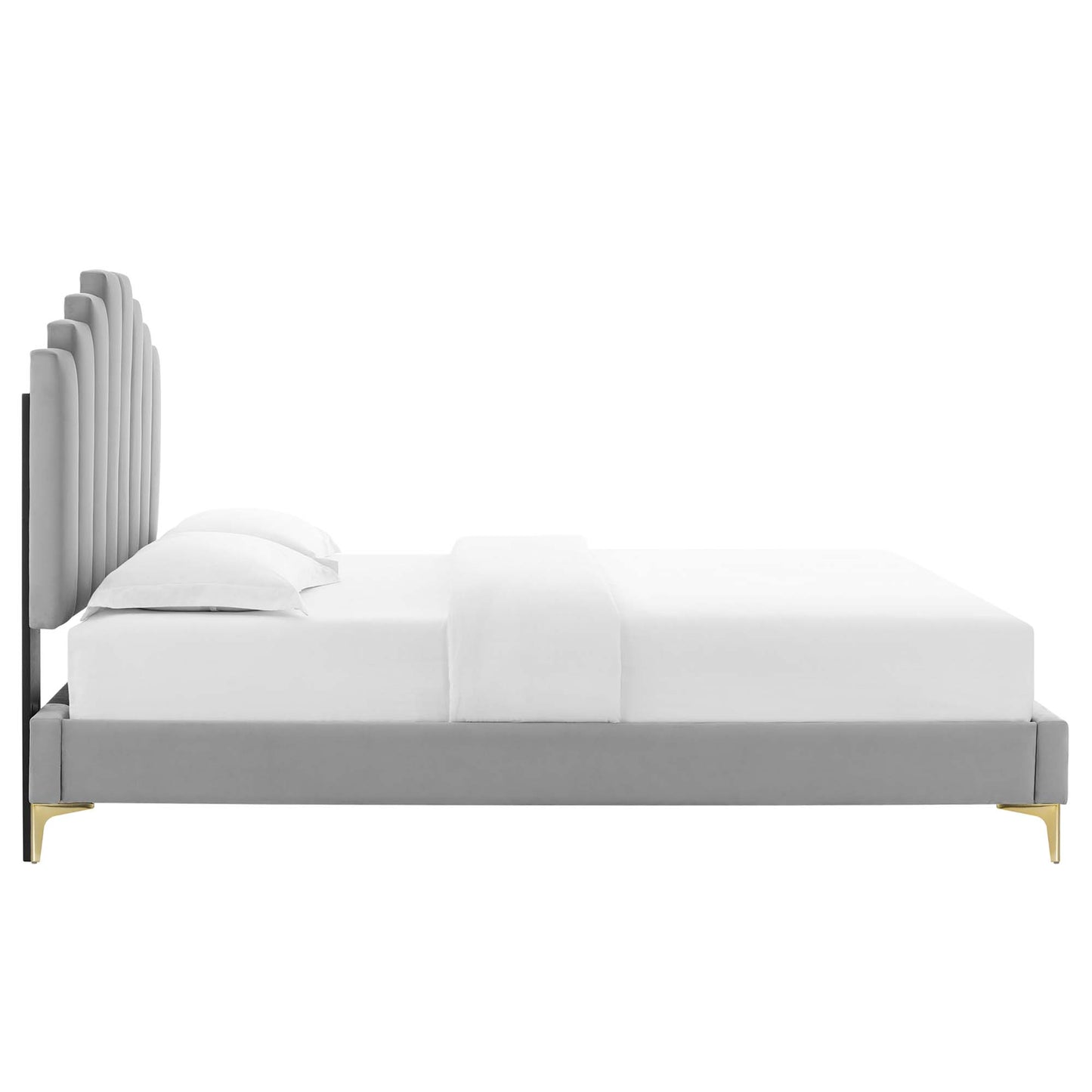 Elise Performance Velvet Twin Platform Bed