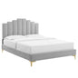 Elise Performance Velvet Full Platform Bed