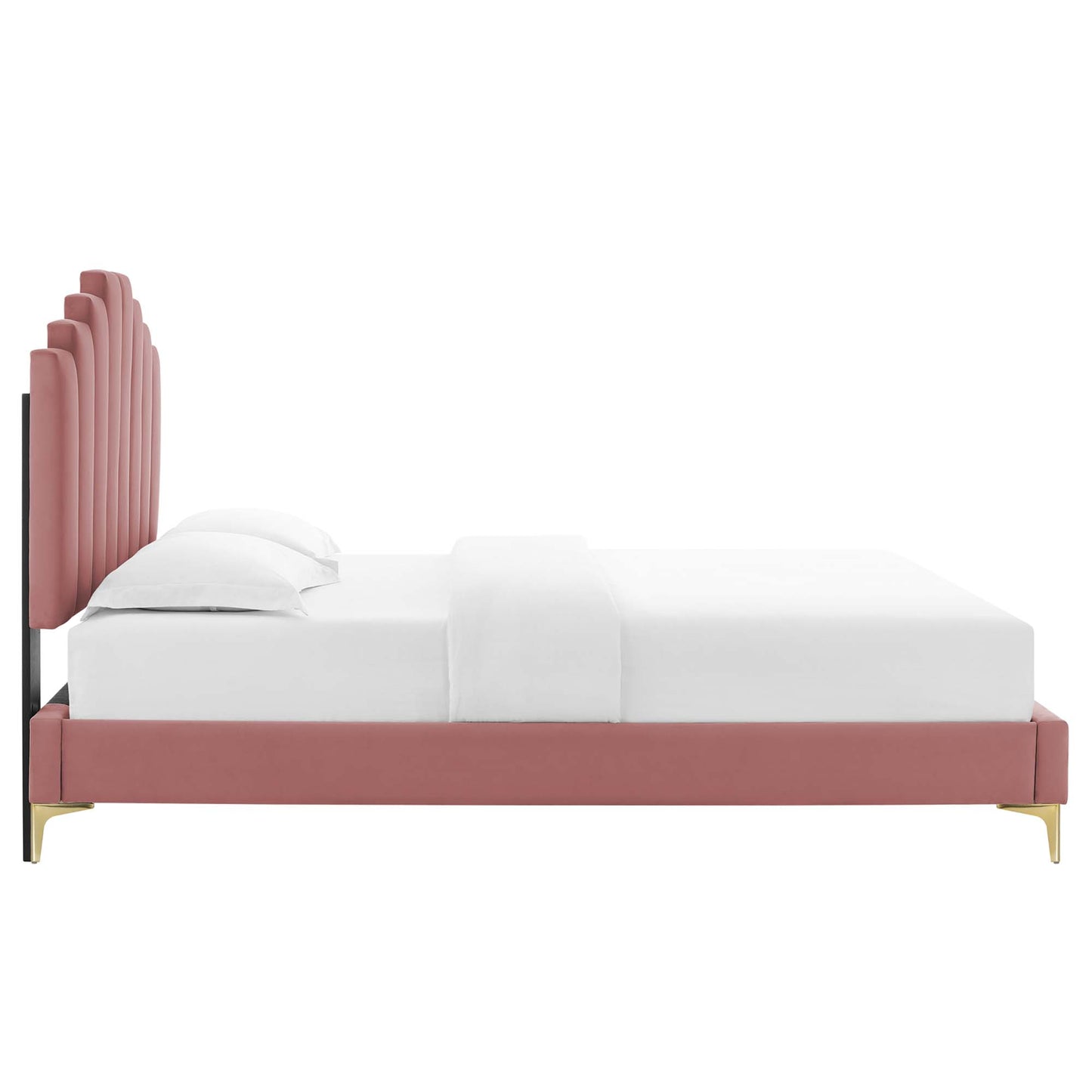 Elise Performance Velvet King Platform Bed