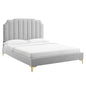 Colette Performance Velvet Full Platform Bed