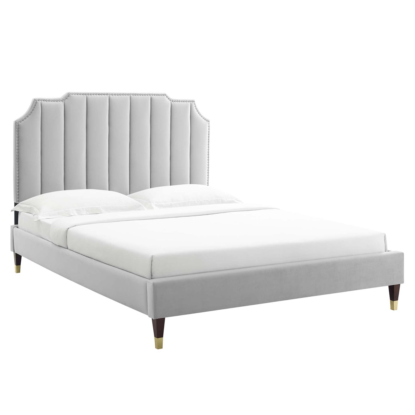 Colette Performance Velvet Full Platform Bed