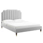 Colette Performance Velvet Full Platform Bed