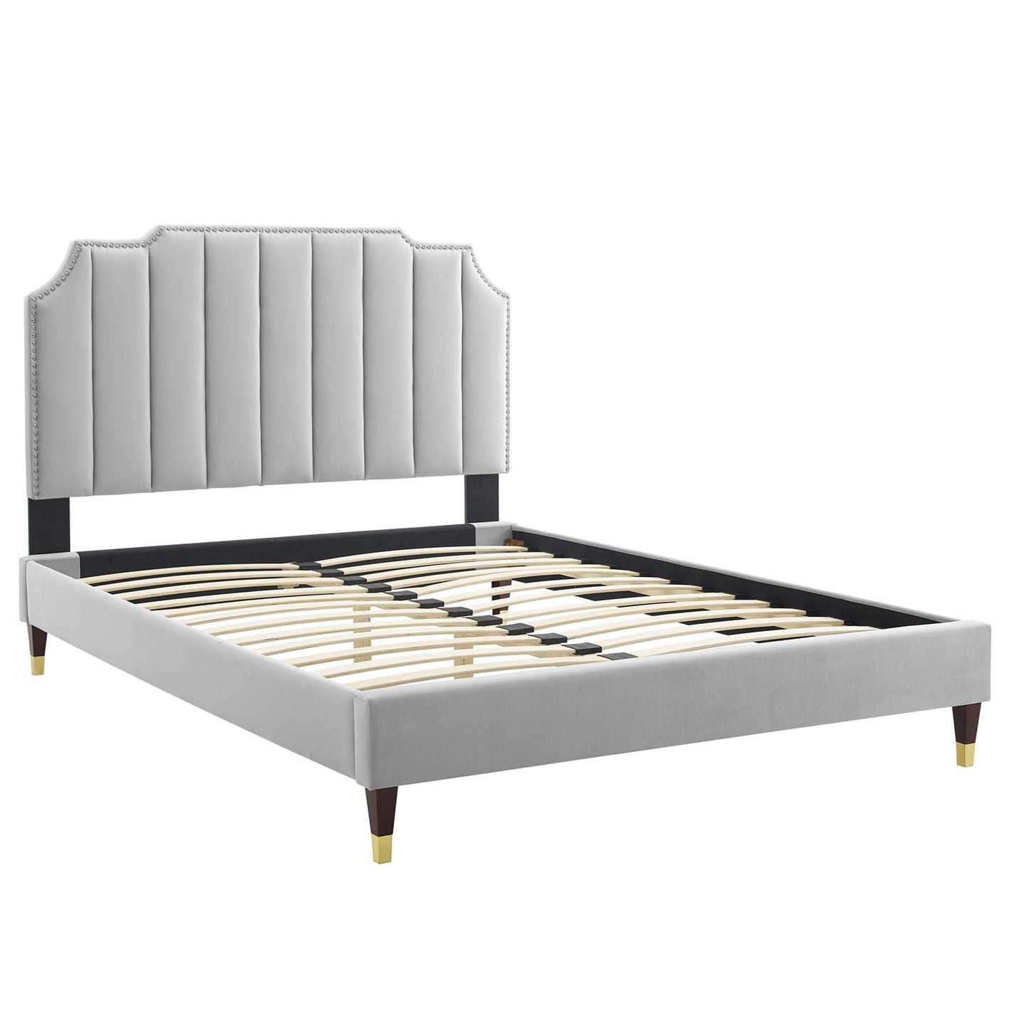 Colette Performance Velvet Full Platform Bed