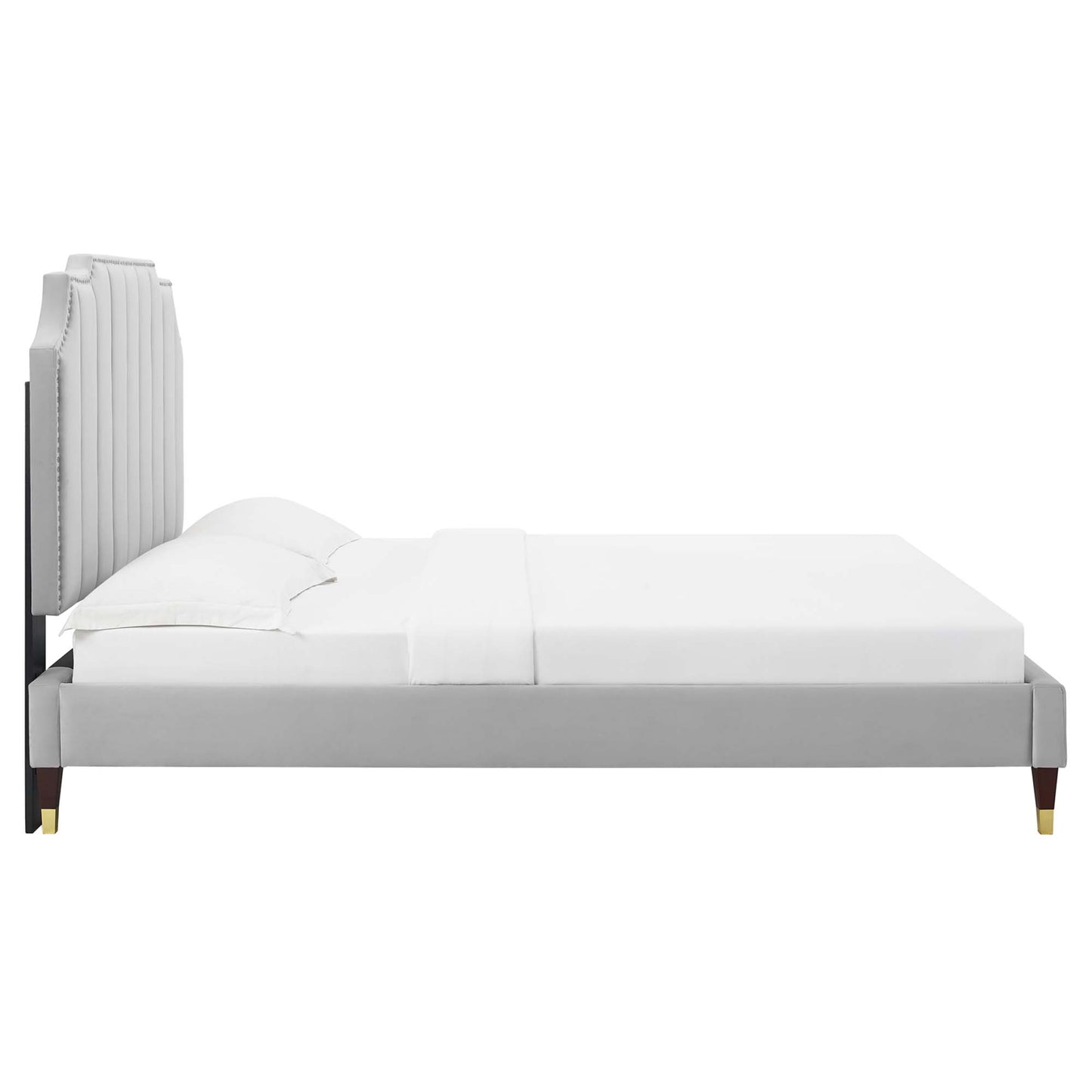 Colette Performance Velvet Full Platform Bed