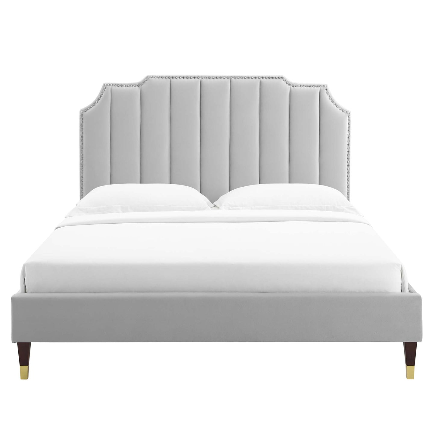 Colette Performance Velvet Full Platform Bed