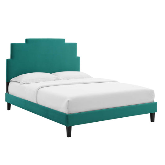 Lindsey Performance Velvet Twin Platform Bed