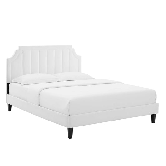 Sienna Performance Velvet King Platform Bed