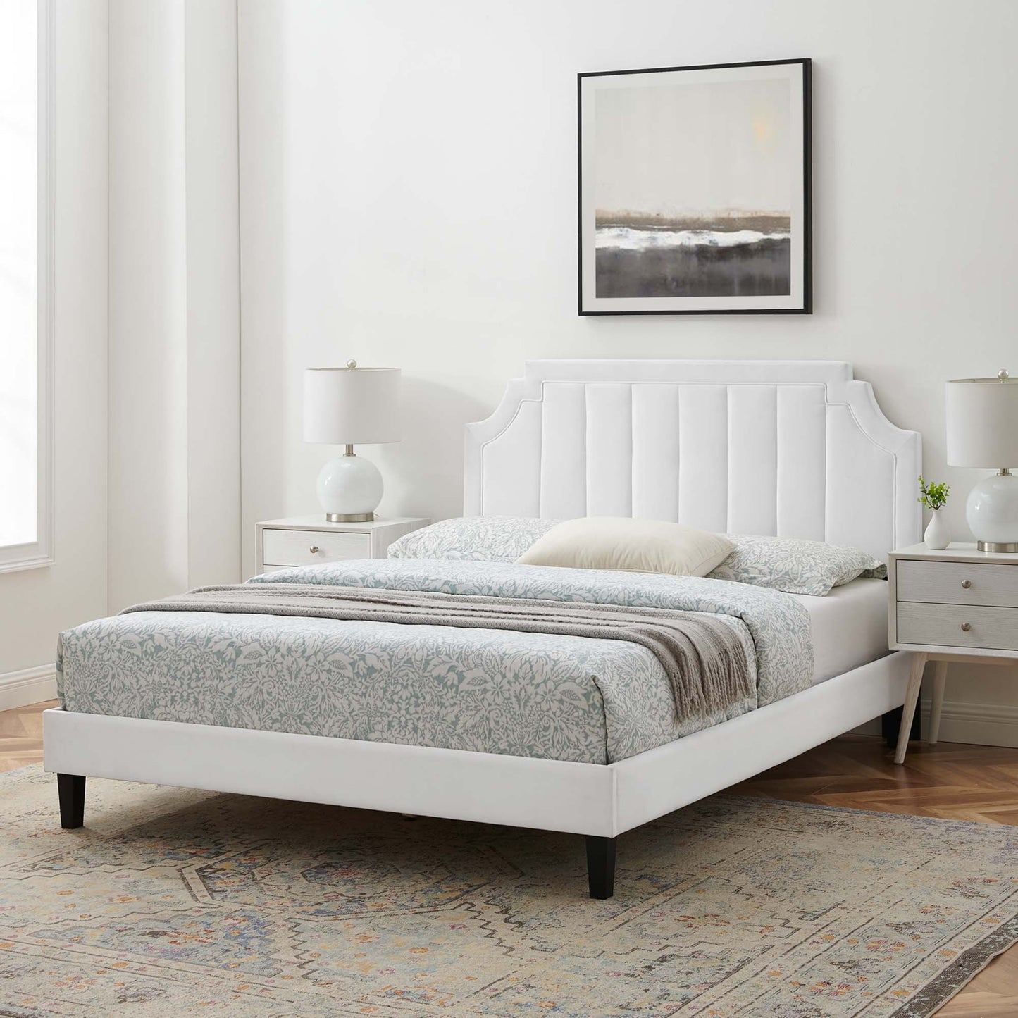 Sienna Performance Velvet King Platform Bed