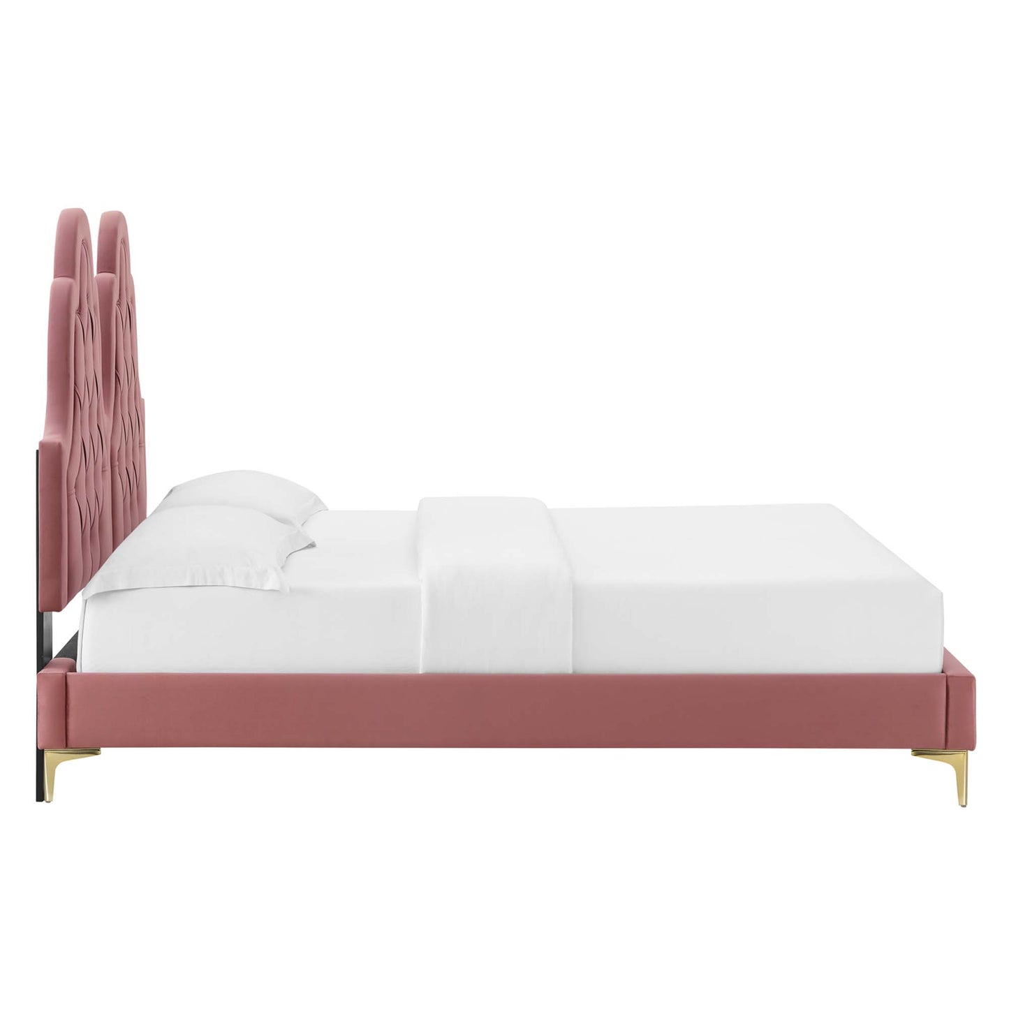 Alexandria Tufted Performance Velvet Twin Platform Bed