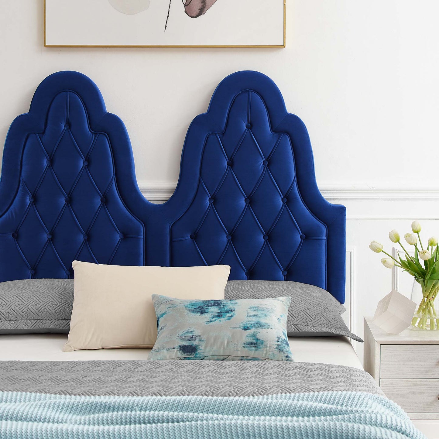 Alexandria Tufted Performance Velvet Twin Platform Bed