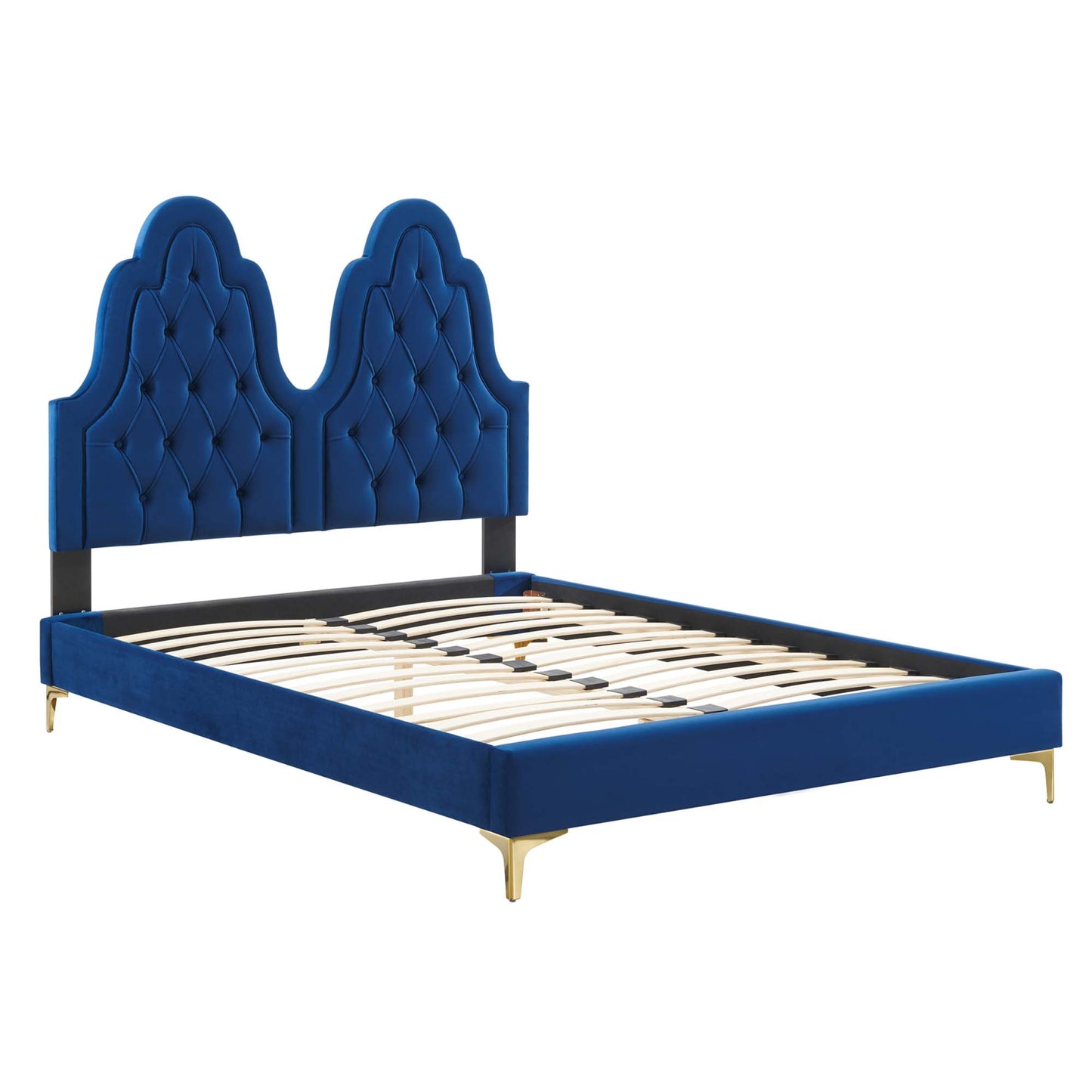 Alexandria Tufted Performance Velvet Twin Platform Bed