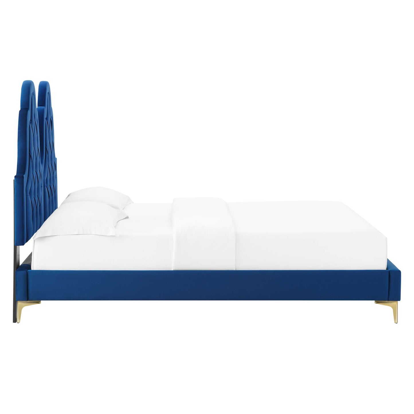 Alexandria Tufted Performance Velvet Twin Platform Bed