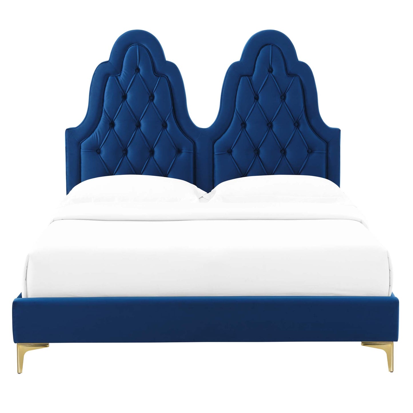 Alexandria Tufted Performance Velvet Twin Platform Bed