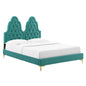 Alexandria Tufted Performance Velvet King Platform Bed