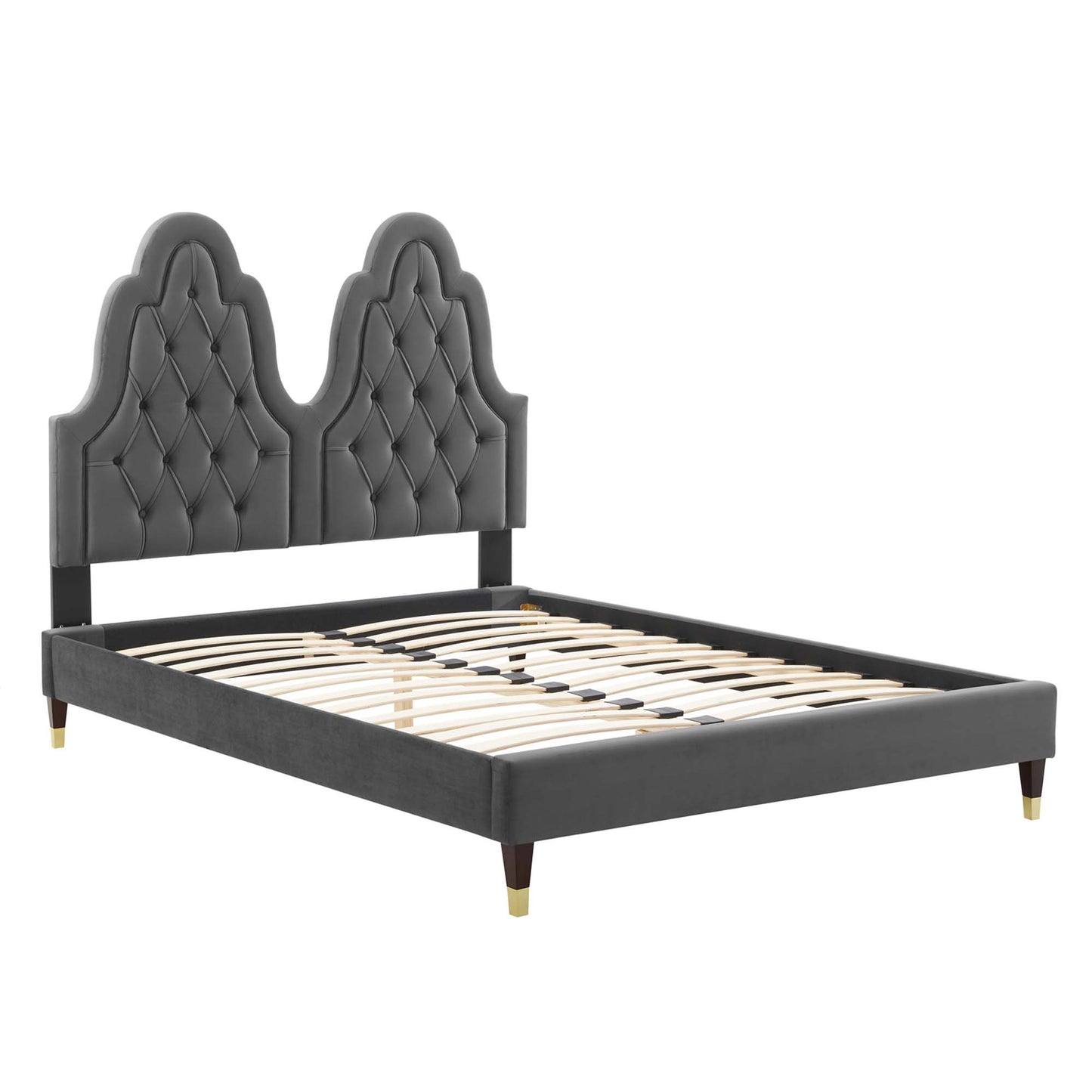 Alexandria Tufted Performance Velvet King Platform Bed