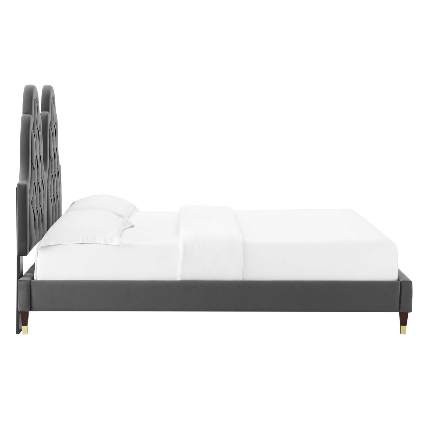 Alexandria Tufted Performance Velvet King Platform Bed