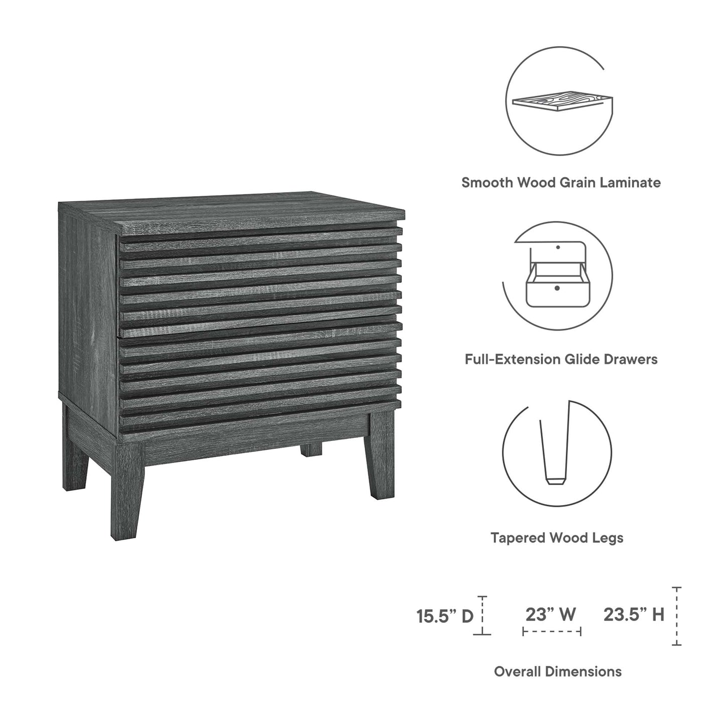 Render Two-Drawer Nightstand