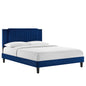 Zahra Channel Tufted Performance Velvet Queen Platform Bed