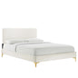 Leah Chevron Tufted Performance Velvet Queen Platform Bed