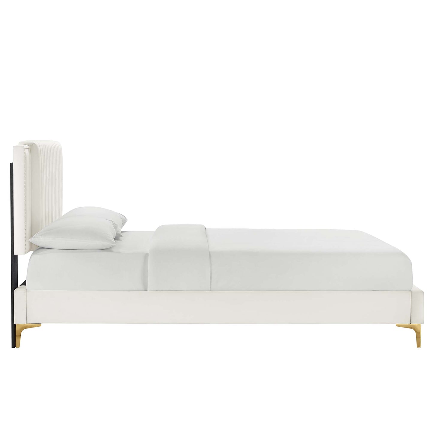 Zahra Channel Tufted Performance Velvet Twin Platform Bed