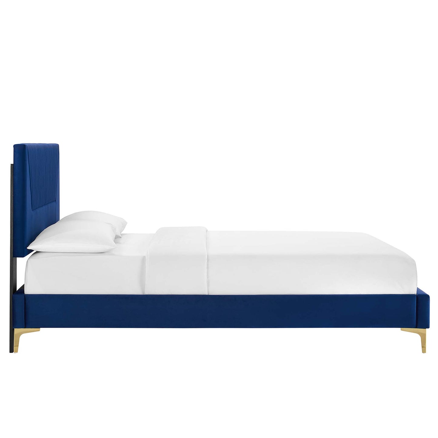 Yasmine Channel Tufted Performance Velvet Twin Platform Bed