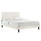 Leah Chevron Tufted Performance Velvet Twin Platform Bed