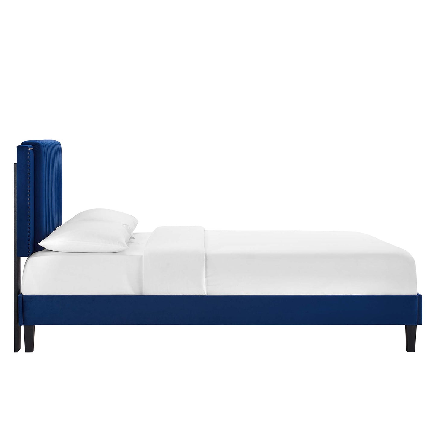 Zahra Channel Tufted Performance Velvet Twin Platform Bed