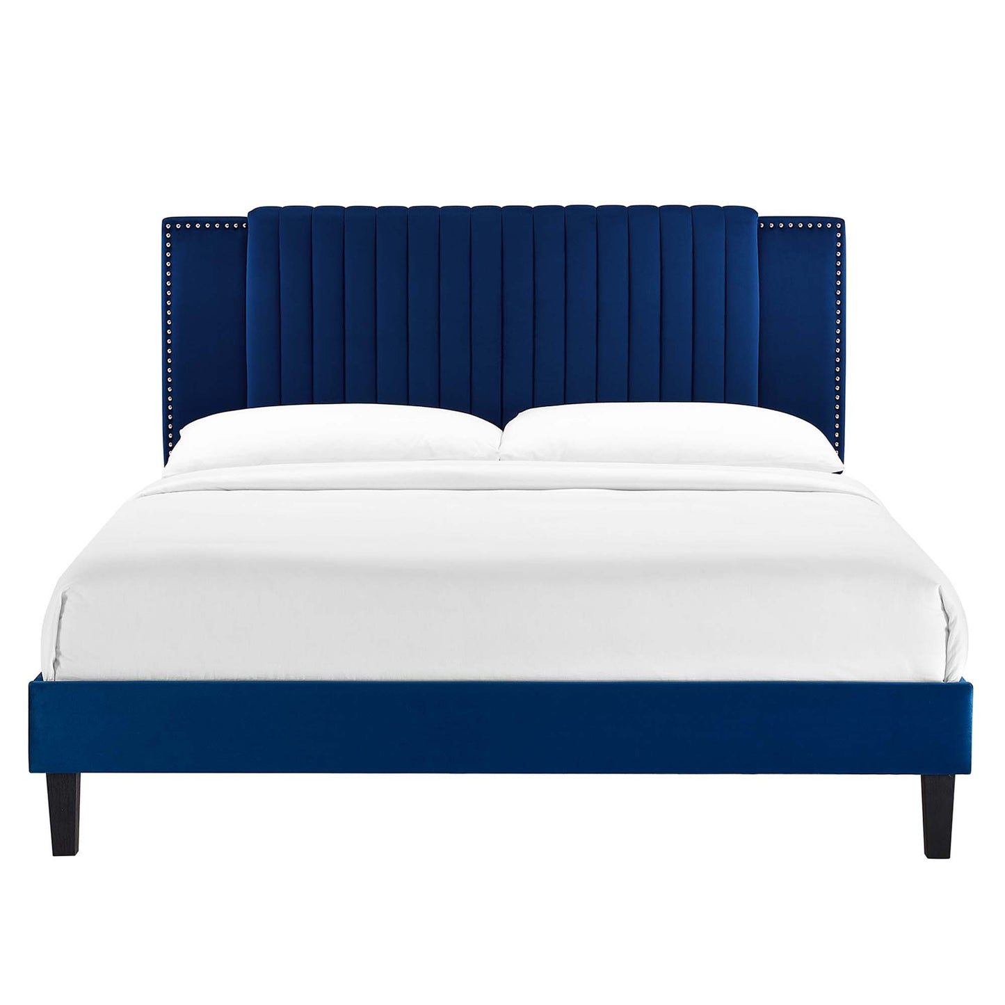 Zahra Channel Tufted Performance Velvet Twin Platform Bed