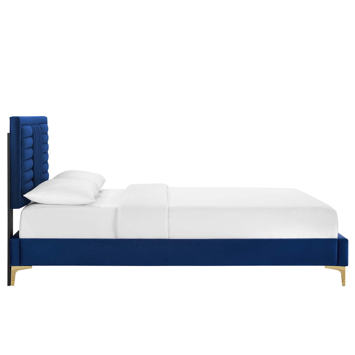 Sofia Channel Tufted Performance Velvet Full Platform Bed