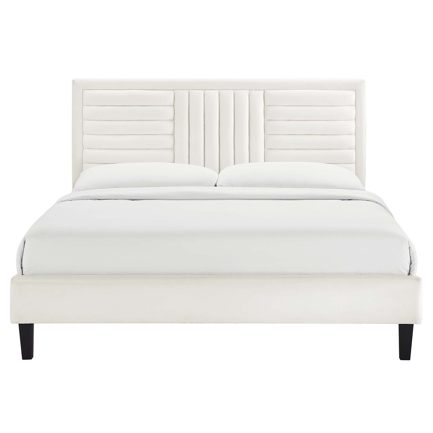 Sofia Channel Tufted Performance Velvet Full Platform Bed