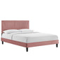 Yasmine Channel Tufted Performance Velvet Full Platform Bed