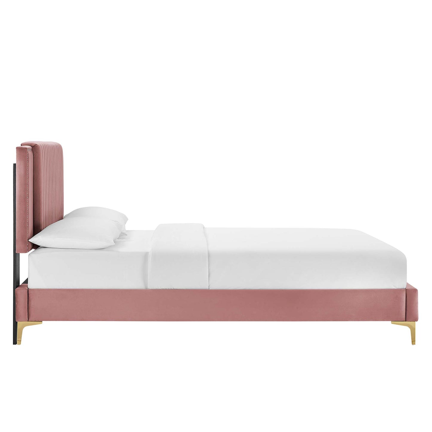 Zahra Channel Tufted Performance Velvet King Platform Bed