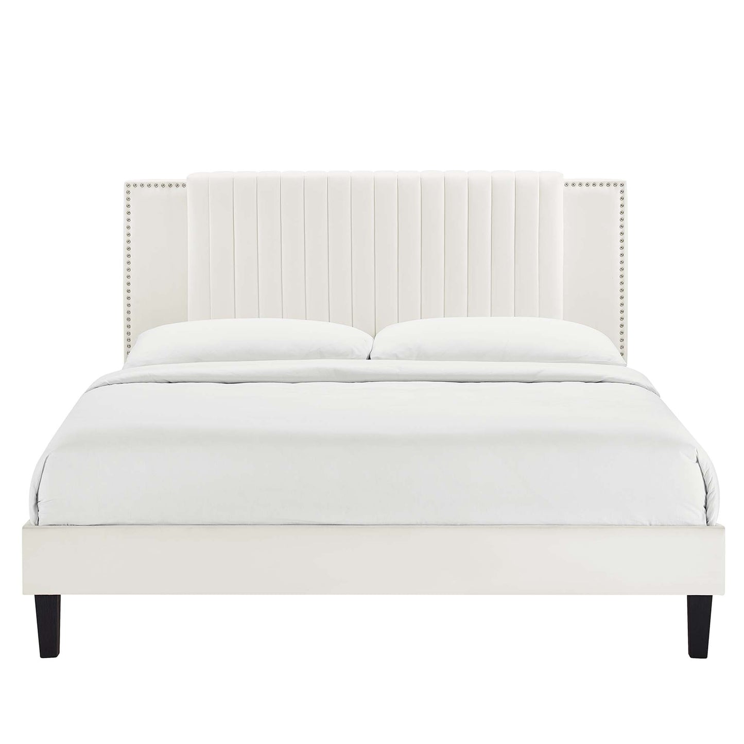 Zahra Channel Tufted Performance Velvet King Platform Bed