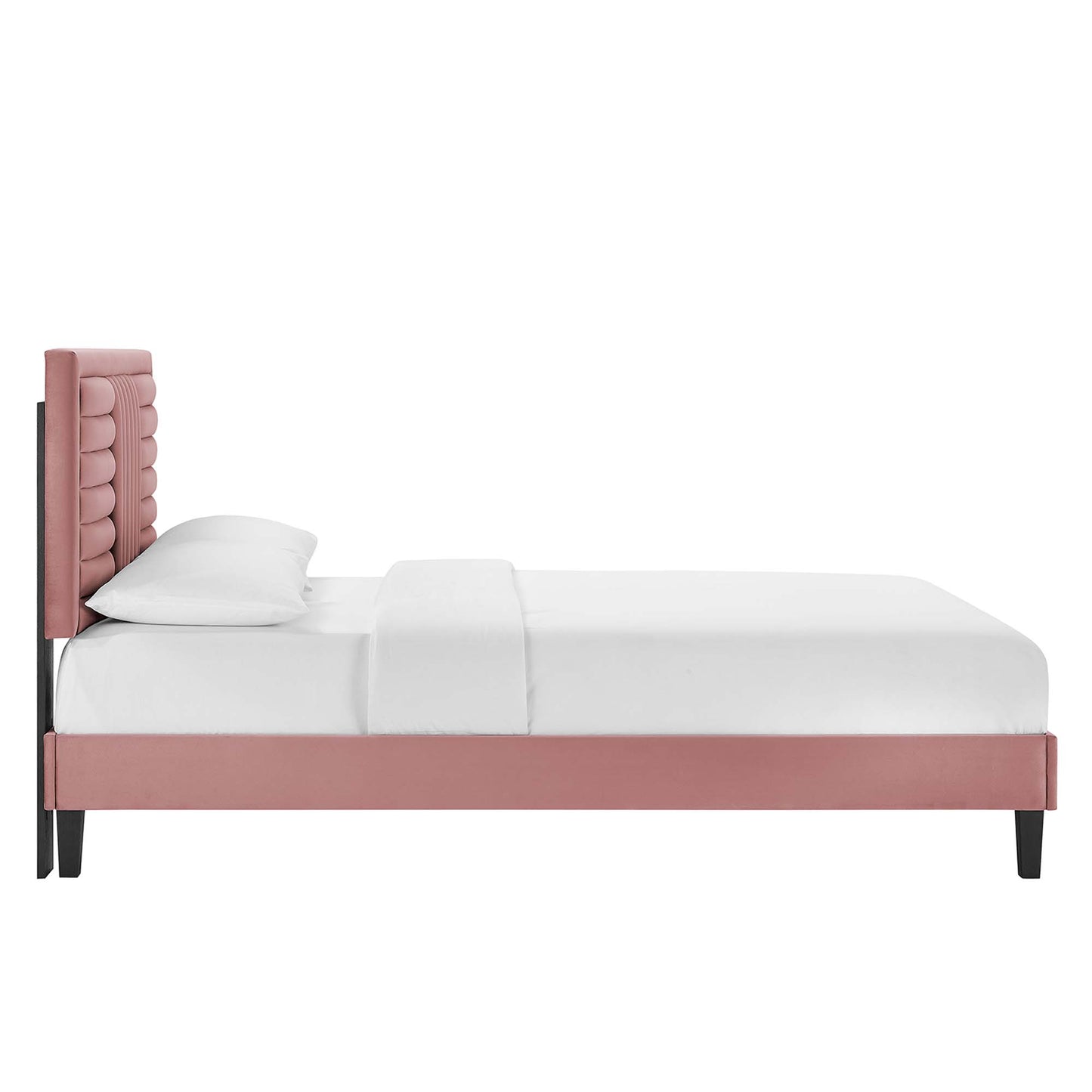 Sofia Channel Tufted Performance Velvet King Platform Bed