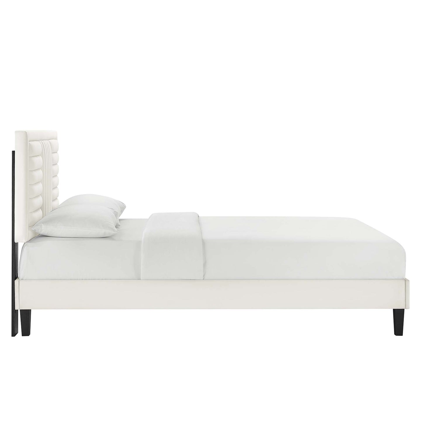 Sofia Channel Tufted Performance Velvet King Platform Bed