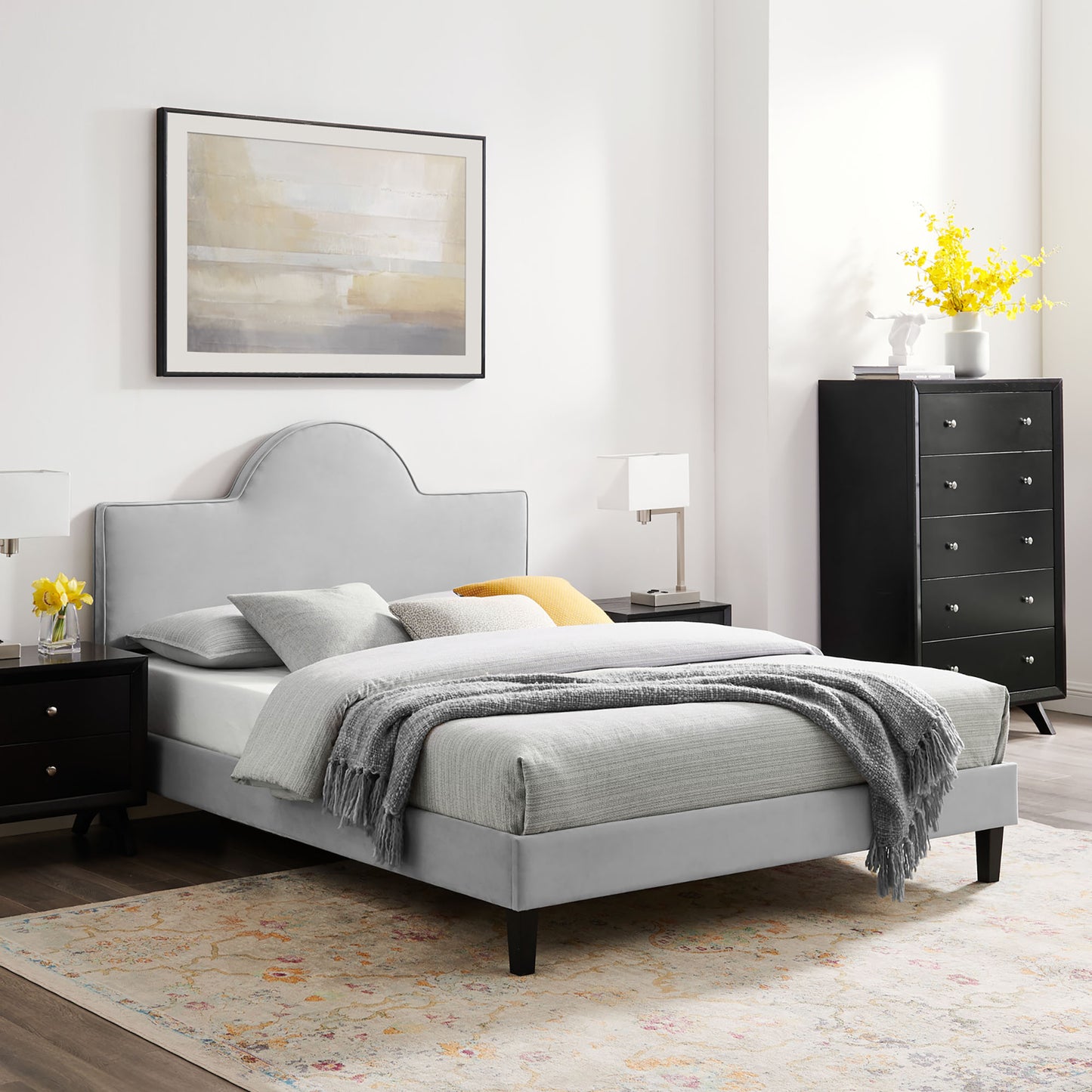 Soleil Performance Velvet Twin Bed