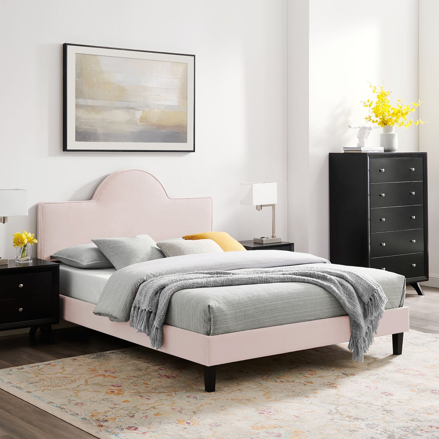 Soleil Performance Velvet Full Bed