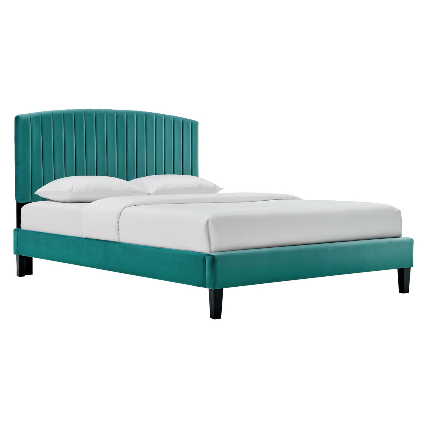 Alessi Performance Velvet Full Platform Bed