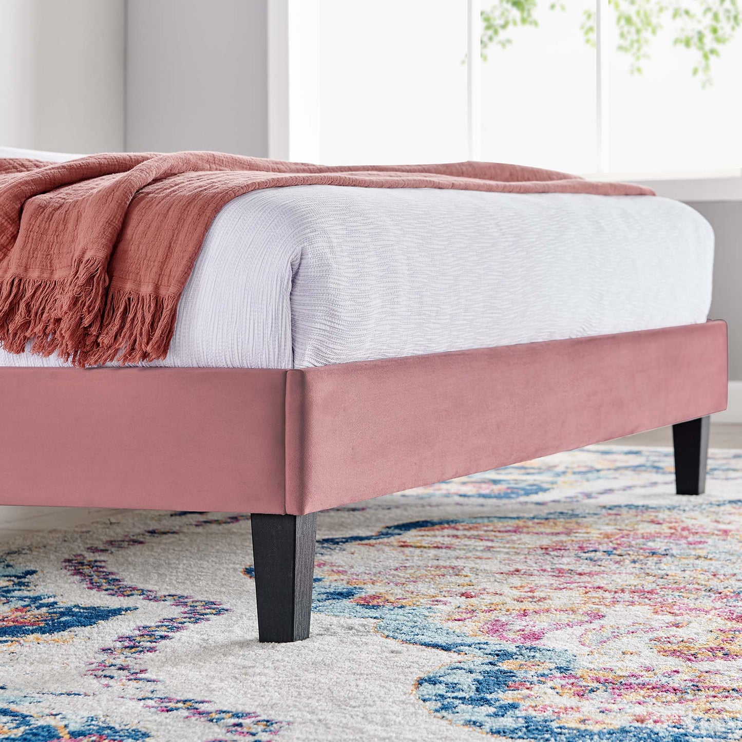 Daisy Performance Velvet Full Platform Bed