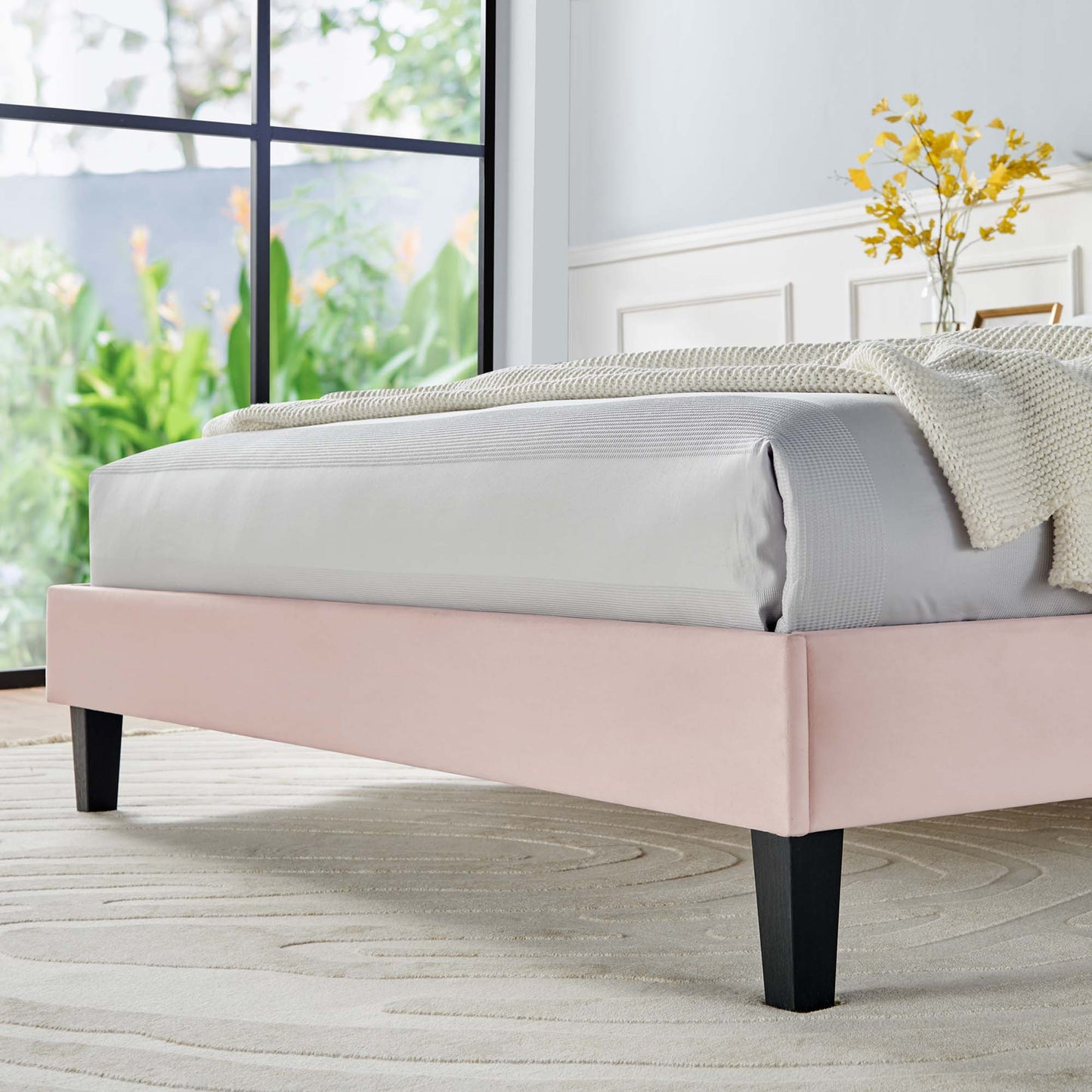 Daisy Performance Velvet Full Platform Bed