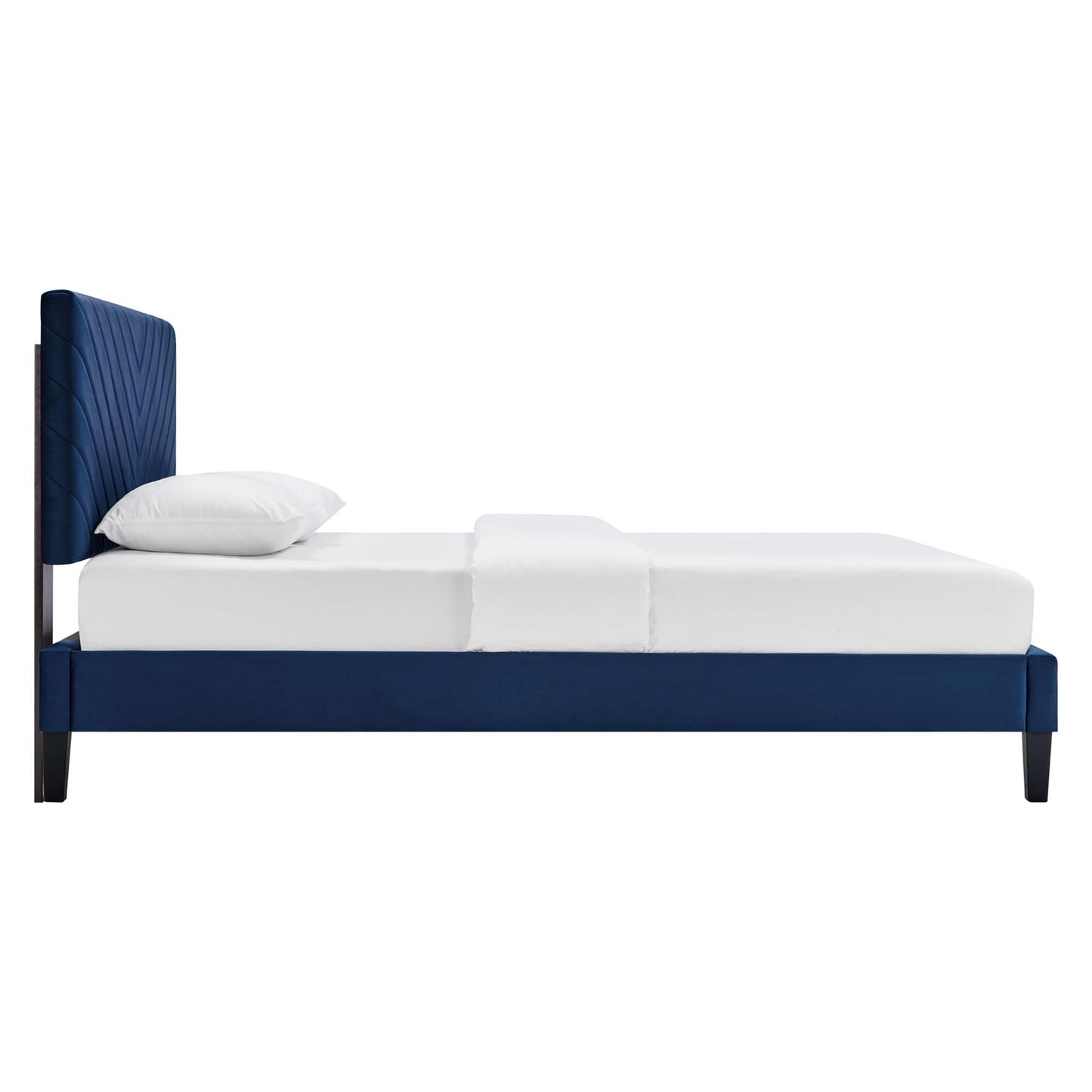 Roxanne Performance Velvet Twin Platform Bed