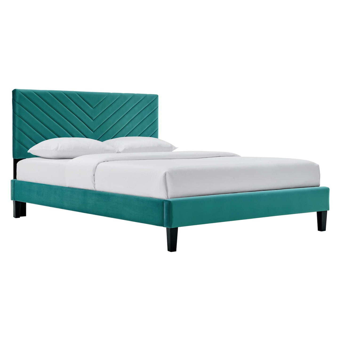 Roxanne Performance Velvet Twin Platform Bed