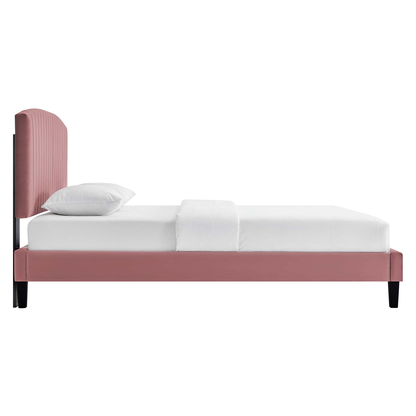 Alessi Performance Velvet King Platform Bed