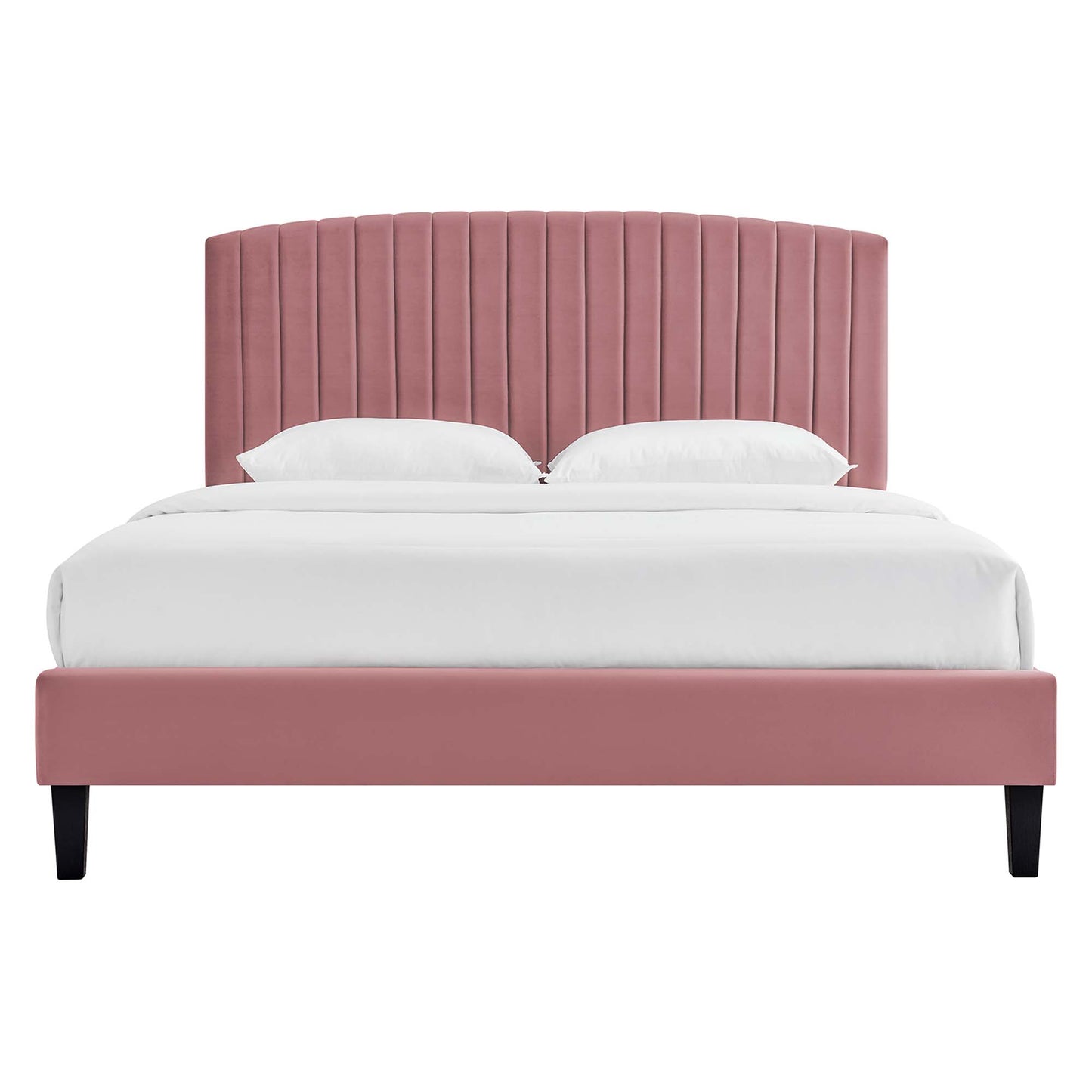 Alessi Performance Velvet King Platform Bed