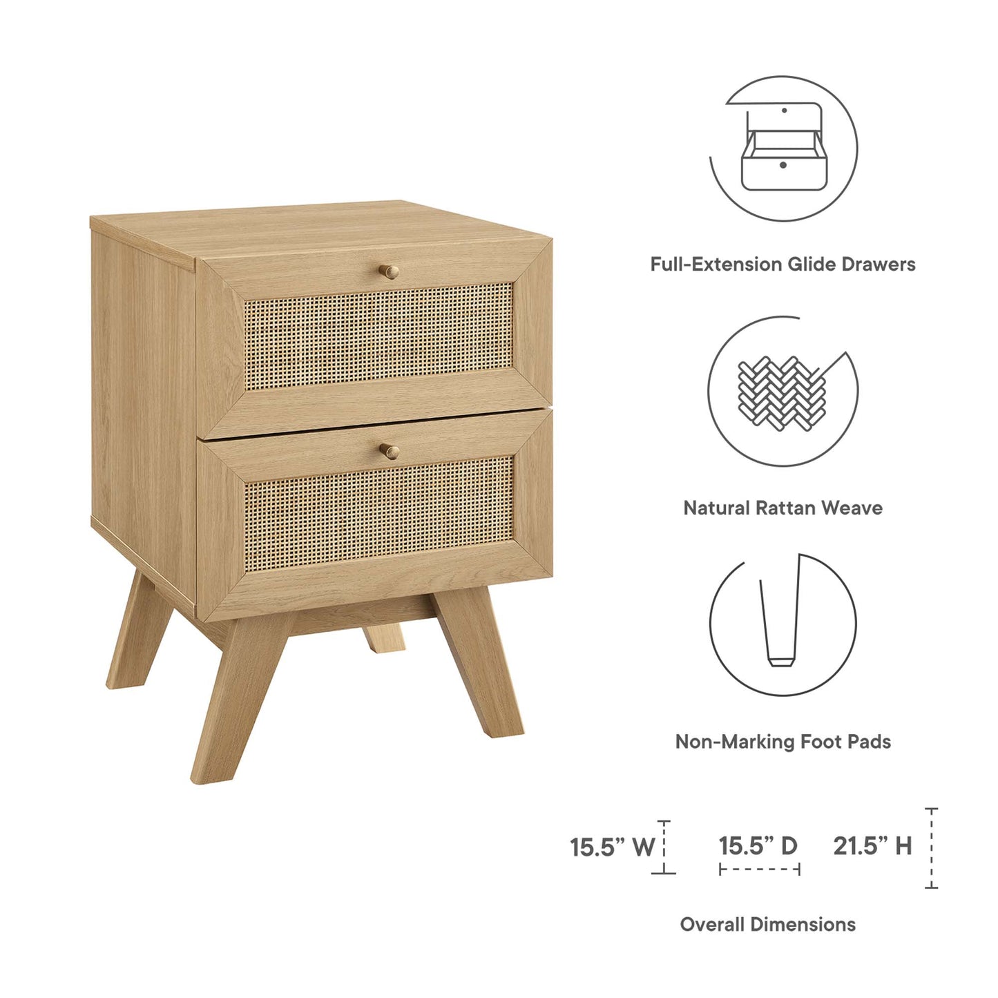 Soma 2-Drawer Nightstand