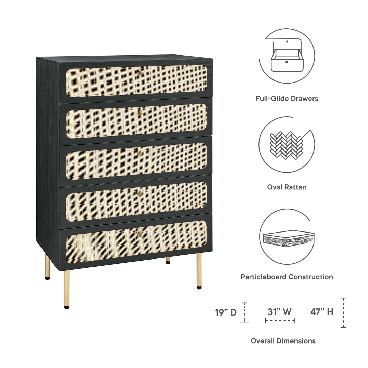 Chaucer 5-Drawer Chest