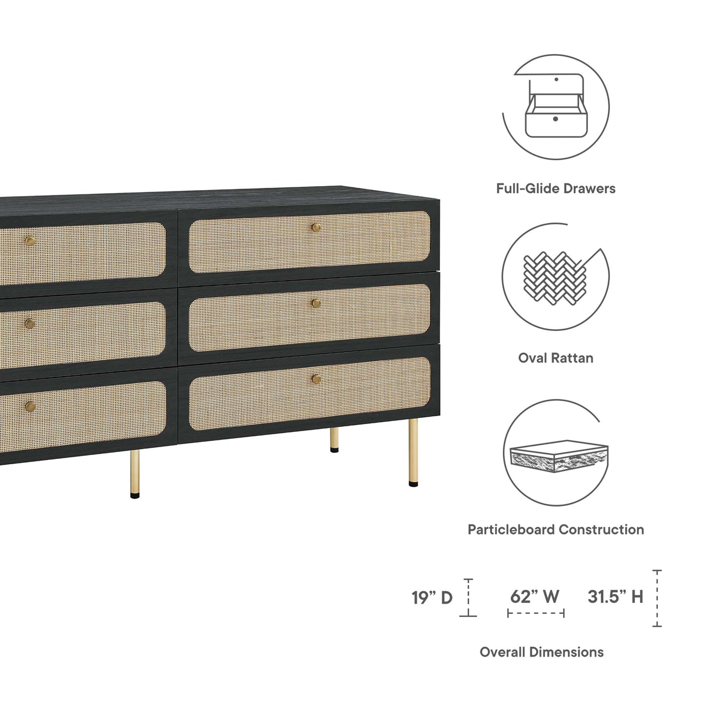 Chaucer 6-Drawer Dresser